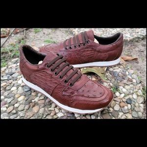 Authentic ostrich leather shoes